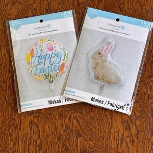 Celebrate It Easter Foil Balloons - Floral and Bunny Design